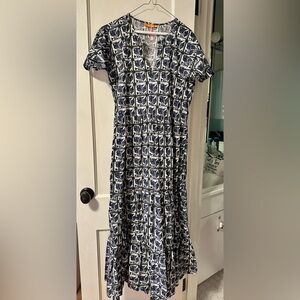 Oliphant Black and White Patterned Maxi Dress